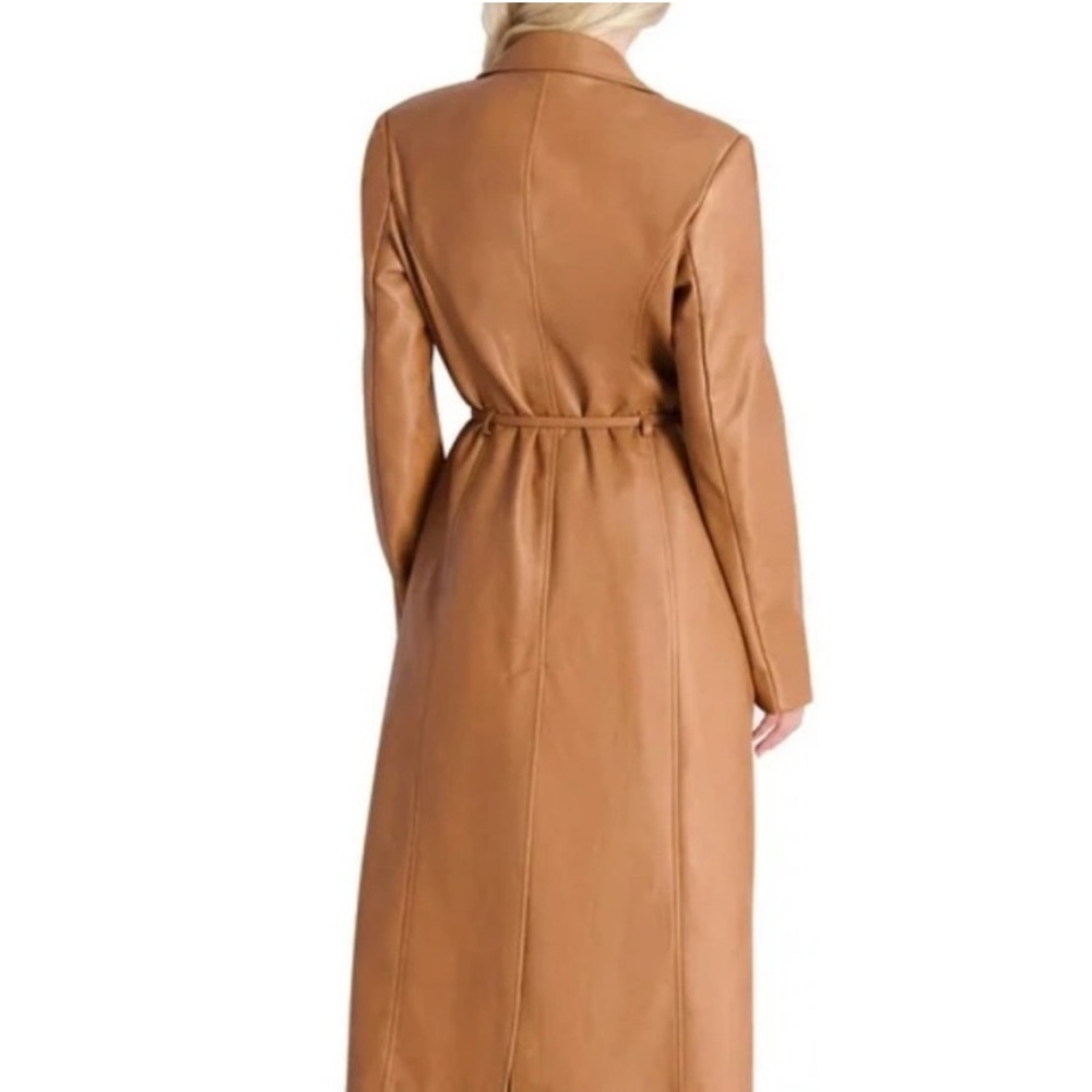 Avec Les Filles Tan Camel Trench Coat - Picture 2 of 6